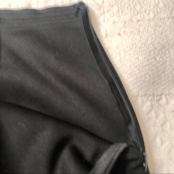 J.O.A. Skirt Black Faux Suede Wrap Mini Asymmetrical Hem Front size Medium - Picture 14 of 16